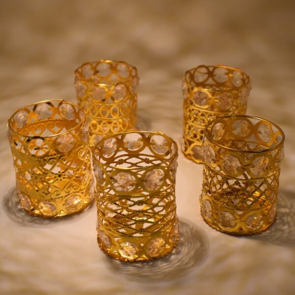 _Mix 2Line Dimond Jhoomer For Home Decor Golden Color (Mix Design)