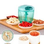 B Manual Stainless Steel Compact Extra Sharp Hand Held Vegetable Chopper/Slicer with 5 Blades (750 ml)
