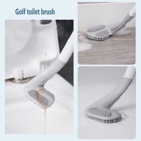 Golf Shape Toilet Cleaner Brush  & Magic Sticker Holder - Image 4