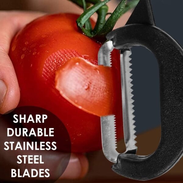 2-in-1 Double Julienne and Vegetable Peeler - Image 2