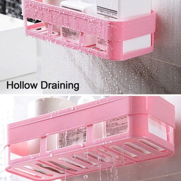 L Multipurpose Shelf Storage Rack Organizer Caddy Basket with Sticker (1Pc) - Image 2