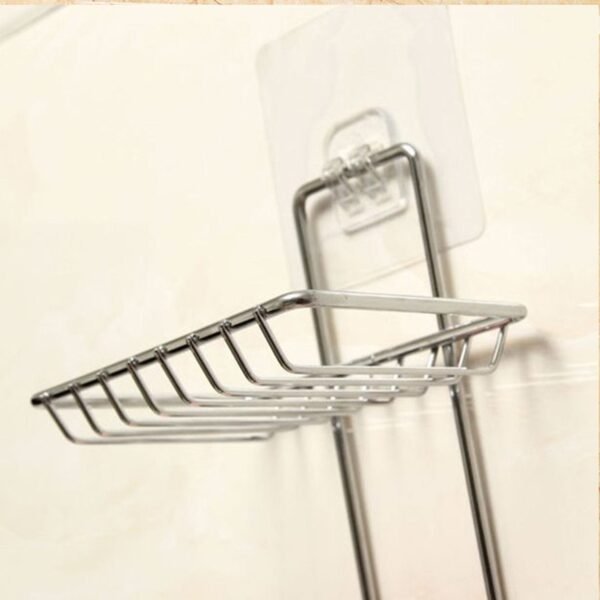 Kitchen Bathroom Soaps Storage Rack with 2 Hook for Home - Image 4