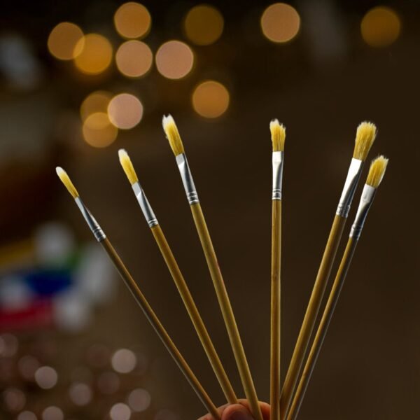 Brown Art Brush Set for Artists (Pack of 6) - Image 2
