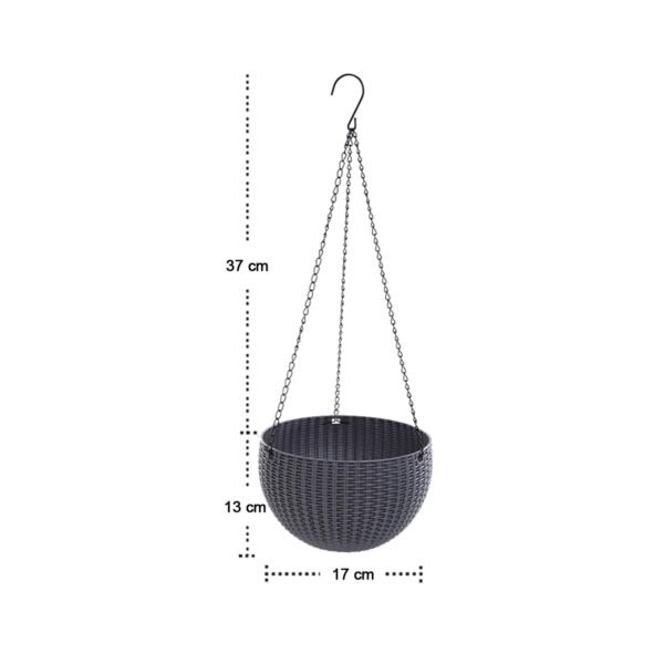 Plastic Hanging Flower Pot and Flower Pot with Chain (6 Pc) - Image 4