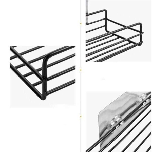 Multipurpose Wall Mount Metal Bathroom Shelf and Rack for Home and Kitchen. - Image 2