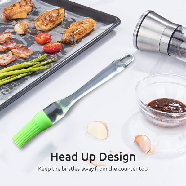 Silicone Flat Pastry Cooking Oil Brush for Grilling, Tandoor and BBQ (2Pc) - Image 4