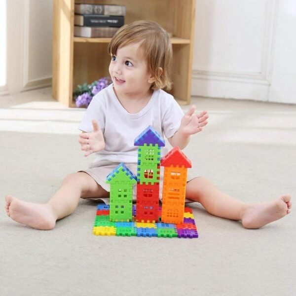 Blocks House Multi Color Building Blocks with Smooth Rounded Edges (110Pc Set) - Image 4