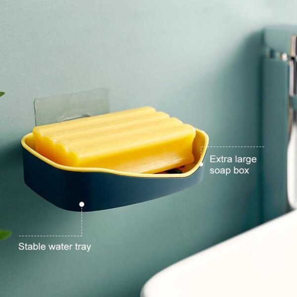 Multipurpose Sticker Wall Mounted Plastic Soap Holder & Dispenser - Image 4