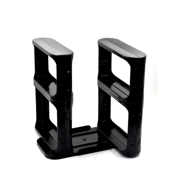 Cabinet Caddy, Modular Rotating Spice Rack Multi-functional Organizer Rack Two 2-Tiered Shelves with Base - Image 3