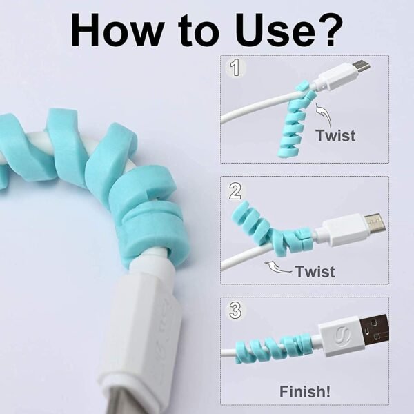 Spiral Charger Spring Cable Protector Data Cable Saver - Image 3