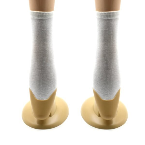 School Girl Student Wearing White Socks (1Pair) - Image 4