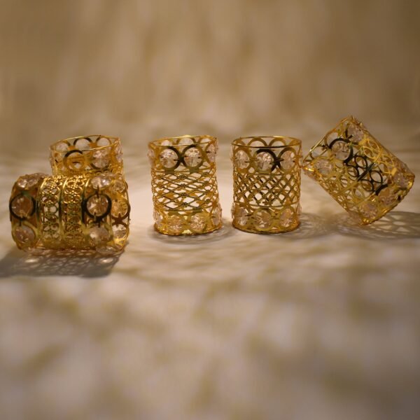 _Mix 2Line Dimond Jhoomer For Home Decor Golden Color (Mix Design) - Image 4