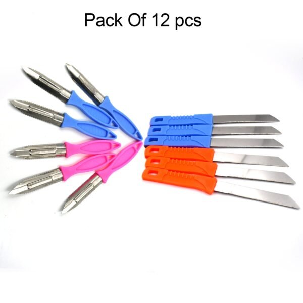 Colorfull Peeler knife Combo For Home & Kitchen (Pack Of 12) - Image 4
