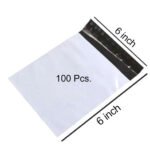 Tamper Proof Courier Bags (06X06 inch) Pack of 100Pcs