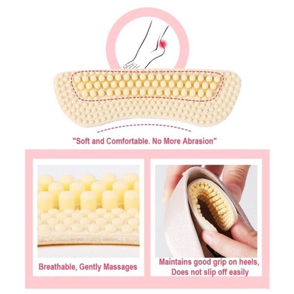 Fabric Sticky Shoe Back Heel Insoles Protector Liner - Image 2