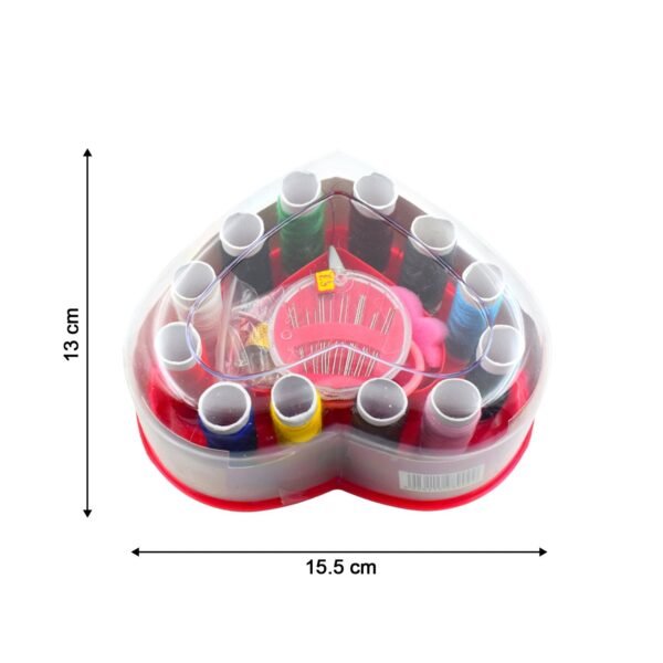 Heart-Shaped Sewing Box Multi-Functional Convenient Sewing Tools - Image 2