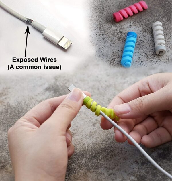Spiral Charger Spring Cable Protector Data Cable Saver - Image 4