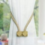 Hexagonal Magnetic Braided Rope Drapery Window Curtains Loop Binding Ties Buckle (Pack of 2)