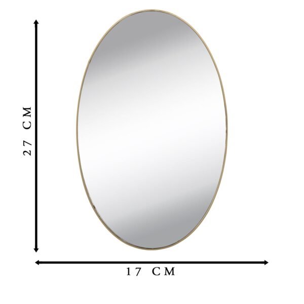 A Oval Frame Less Mirror Wall Sticker for Dressing - Image 3