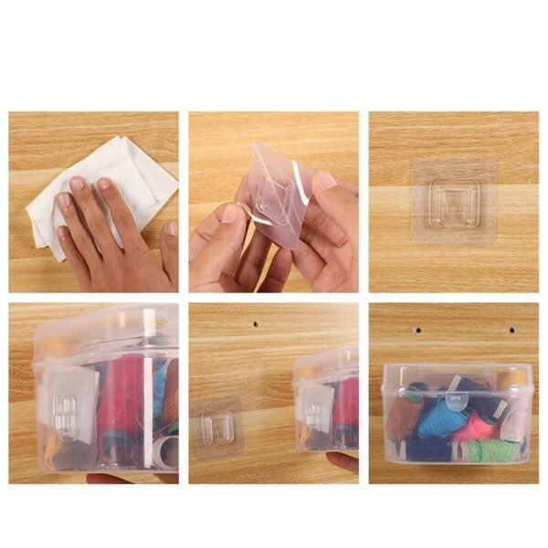 Magic Adhesive Plastic Wall Hooks Heavy Duty Hooks (Pack of 20) - Image 4