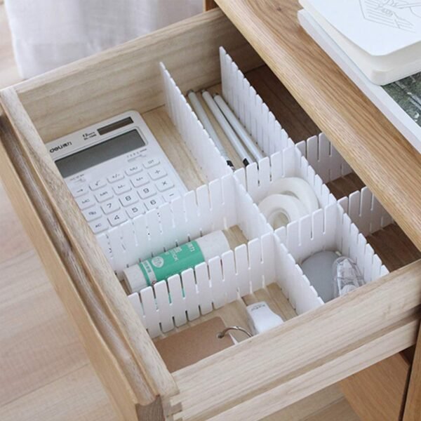 A Adjustable Drawer Dividers Organiser Separator 8 Pcs