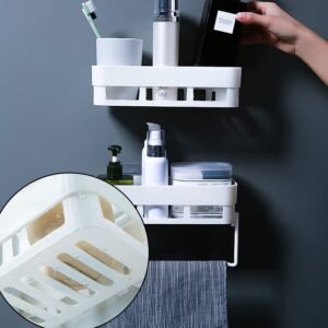 L Multipurpose Kitchen Bathroom Shelf Wall Holder Storage Rack Bathroom
