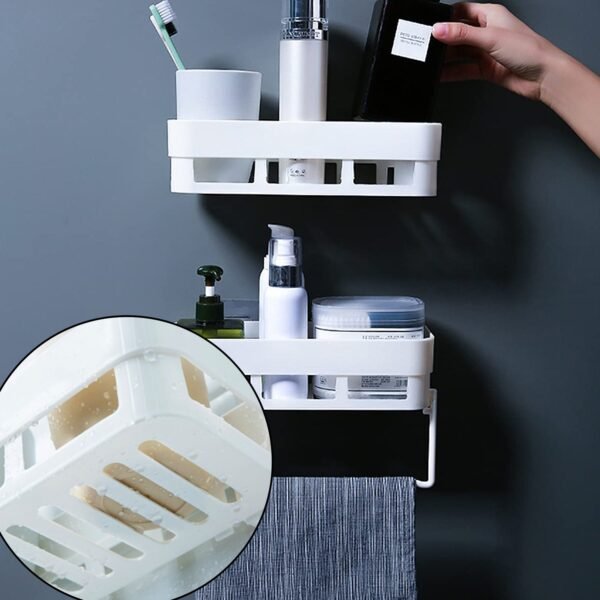 L Multipurpose Kitchen Bathroom Shelf Wall Holder Storage Rack Bathroom