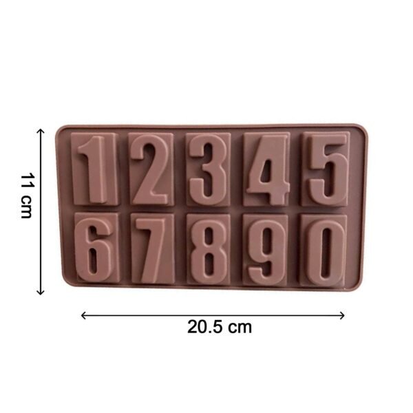 Silicone Number Shape Chocolate Mould for Birthday Cake Decoration (1Pc Only) - Image 2