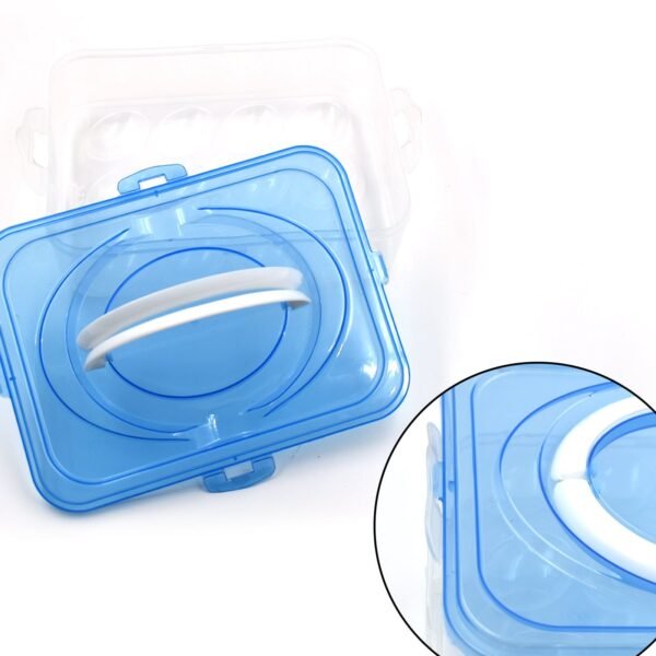 Plastic Kitchen Refrigerator Egg Storage 12 Grid 1 Layer Egg Container - Image 2