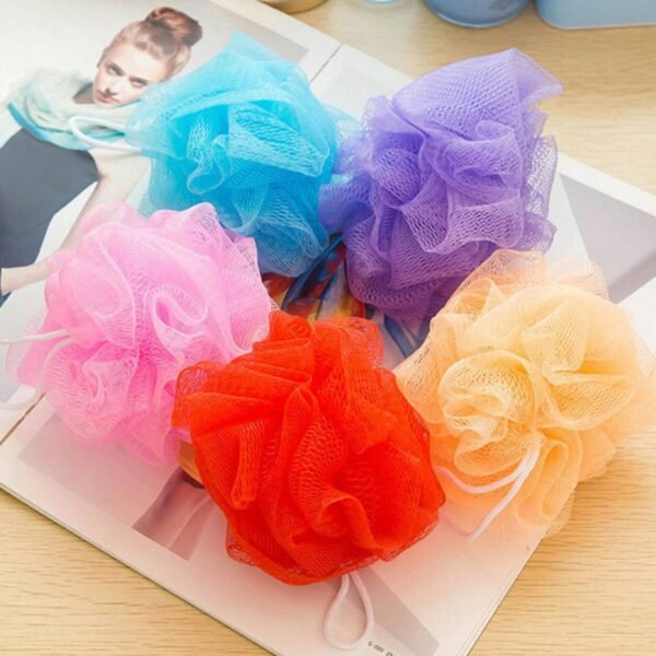 Bath Shower Loofah Sponge Pouf Body Scrubber (Pack of 6Pcs) - Image 2