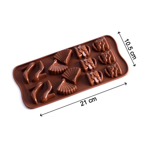 14 Cavity Purse Sandle Heel Sandal Chocolate Mould (1Pc Only) - Image 2