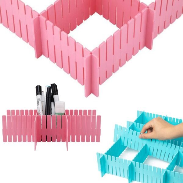 A Adjustable Drawer Organizer and Kitchen Board Divider (Pack of 6Pcs) - Image 2