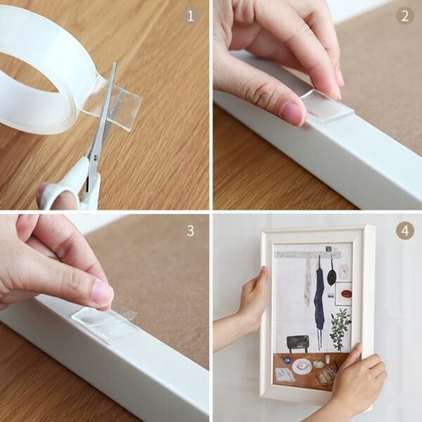 A Double Sided Nano Adhesive Tape, 3 meter Size (20mm Width X 2mm Thickness) - Image 2