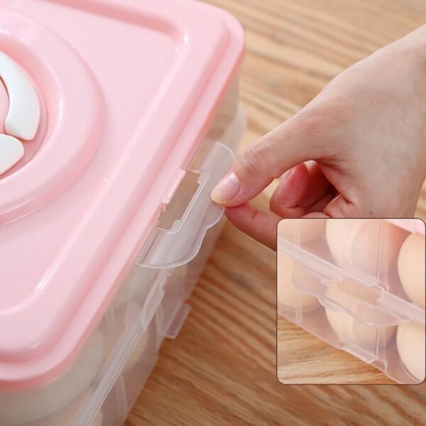 3-Layer Plastic Refrigerator Egg Storage Box (36 Grid) - Image 2