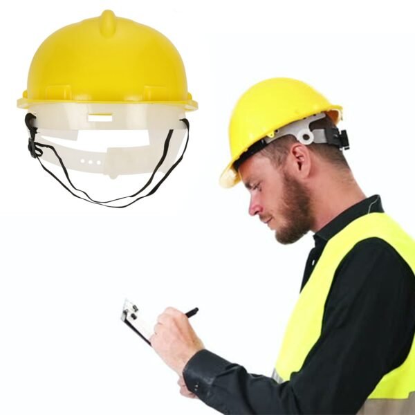 Yellow Plastic Hard Hat Construction Cap (1Pc Only) - Image 2
