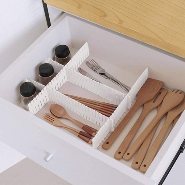 A Adjustable Drawer Dividers Organiser Separator 8 Pcs - Image 2