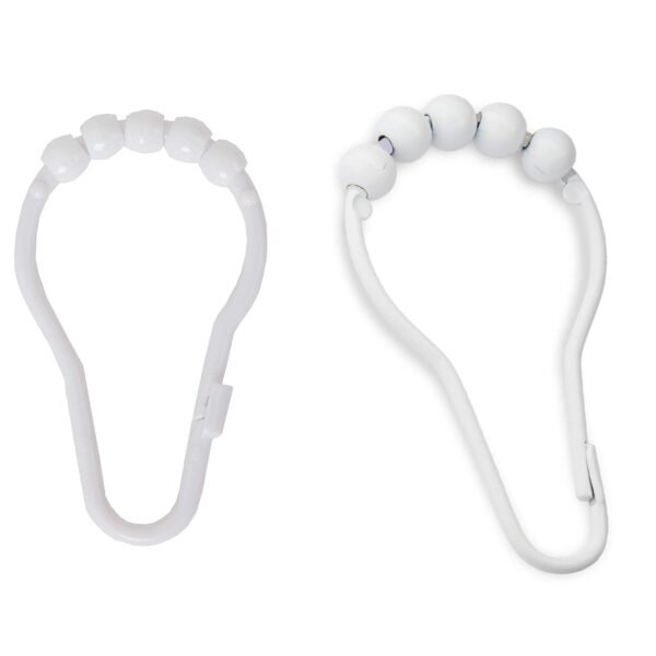 Plastic Bath Drape Clasp Curtain Hooks (Pack of 12 Pcs) - Image 3