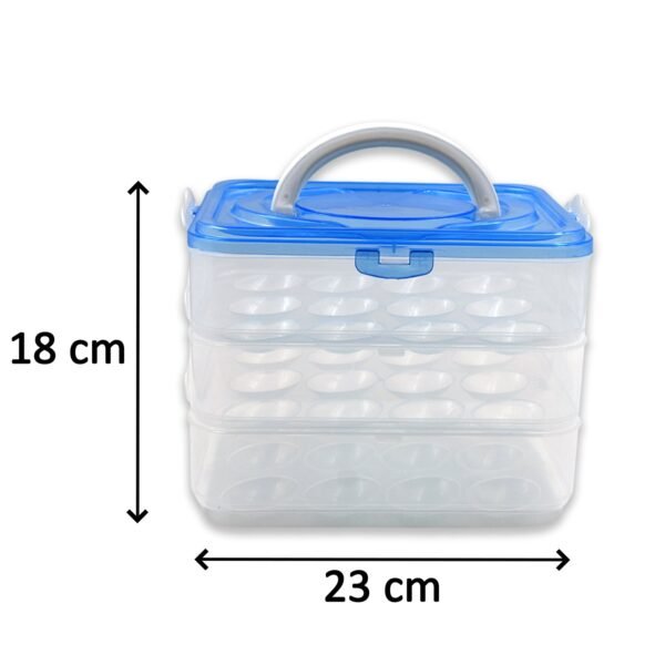 3-Layer Plastic Refrigerator Egg Storage Box (36 Grid) - Image 3