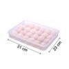 24 Grids Plastic Egg Box Container Holder Tray for Fridge with Lid for 2 Dozen Egg Tray - Image 3