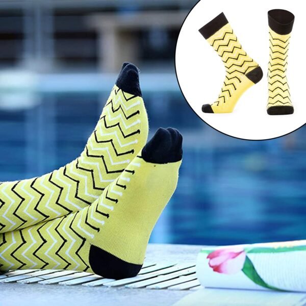 Men's Pattern Dress Funky Fun Colorful Crew Socks 12 Assorted Patterns - Image 3
