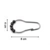 Stainless Steel Bath Drape Clasp Curtain Hooks (Pack of 12 Pcs) - Image 2