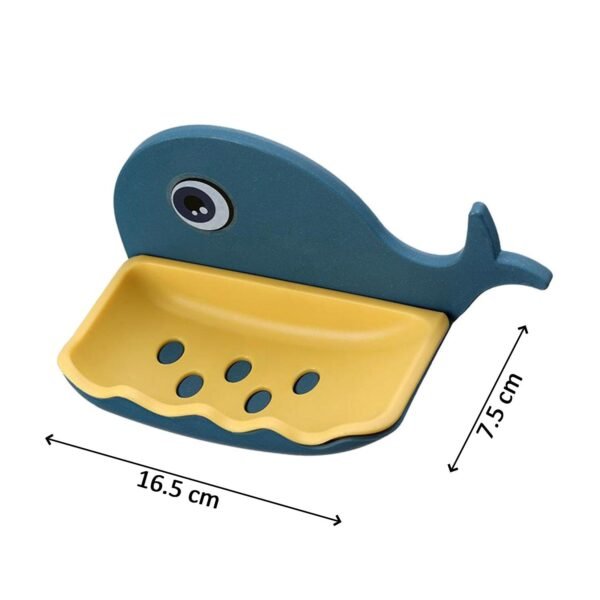 Fish Shape Soap Dish Adhesive Waterproof Wall Mounted Bar Soap Dish Holder  (Pack of 2Pc) - Image 4