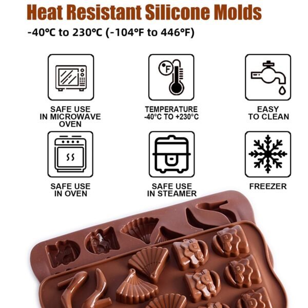 14 Cavity Purse Sandle Heel Sandal Chocolate Mould (1Pc Only) - Image 3