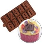 Silicone Number Shape Chocolate Mould for Birthday Cake Decoration (1Pc Only)
