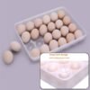 24 Grids Plastic Egg Box Container Holder Tray for Fridge with Lid for 2 Dozen Egg Tray - Image 4