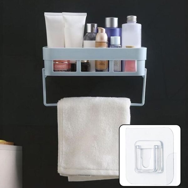 L Multipurpose Kitchen Bathroom Shelf Wall Holder Storage Rack Bathroom - Image 3