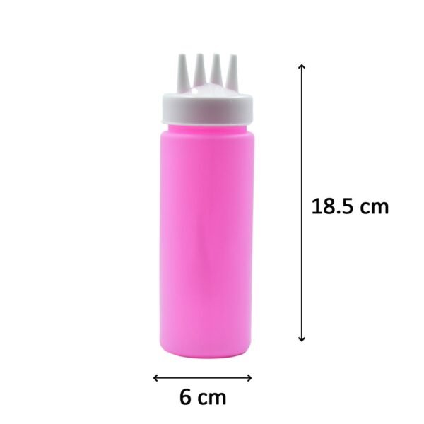 Plastic Bottles with 3 Nozzel for Sauce, Mayonnaise, Chocolate Syrup (Pack of 2Pc) - Image 4