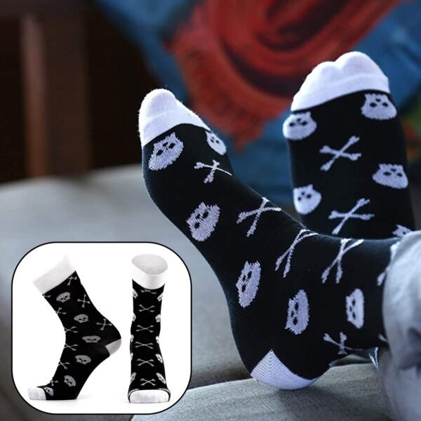 Men's Pattern Dress Funky Fun Colorful Crew Socks 12 Assorted Patterns - Image 4