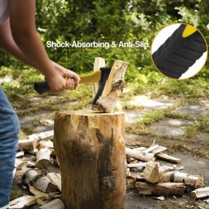 A Fiberglas's Body Rubberised Handle Wood Cutting Axe