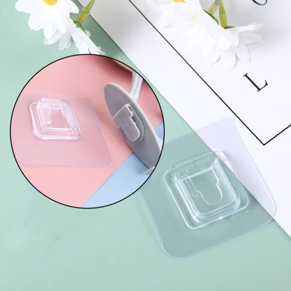 Self Adhesive Plastic Wall Hook for Home (Multi Color) - Image 4